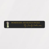 Zelfgemaakte asperges Pickle Thin Label (Design 2)
