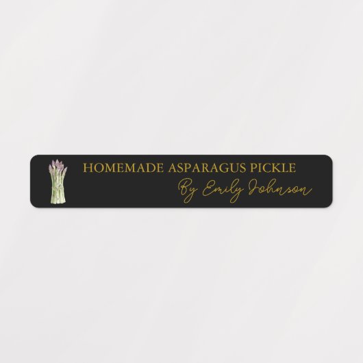 Zelfgemaakte asperges Pickle Thin Label (Design 2)