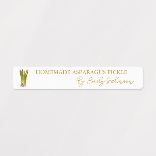 Zelfgemaakte asperges Pickle Thin Label (Design 1)