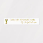Zelfgemaakte asperges Pickle Thin Label (Design 2)