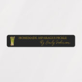 Zelfgemaakte asperges Pickle Thin Label (Design 1)