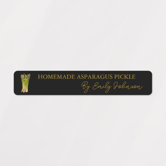 Zelfgemaakte asperges Pickle Thin Label (Design 2)