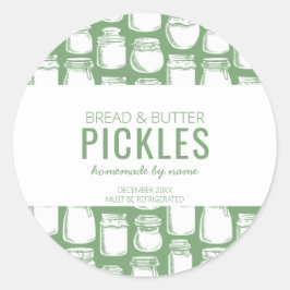 Zelfgemaakte Augurk Ronde Sticker