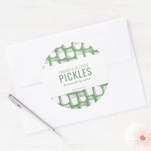 Zelfgemaakte Augurk Ronde Sticker (Envelop)