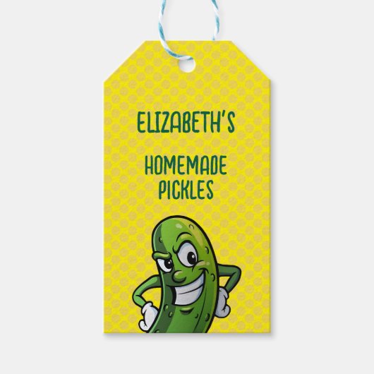 Zelfgemaakte augurken cadeaulabel (Voorkant)