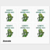 Zelfgemaakte augurken vierkante sticker (Vel)
