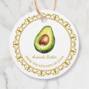 zelfgemaakte avocado boter Hang Label