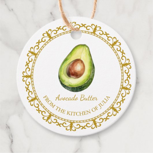  zelfgemaakte avocado boter Hang Label (Voorkant)