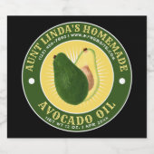  zelfgemaakte avocado olie likeur flesje label likeurfles etiket (Enkel label)