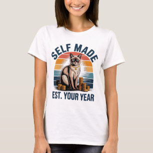 Zelfgemaakte Baas Babe Kat Geld Hustle Vrouwen T-shirt