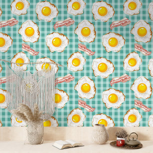 Zelfgemaakte Bacon en Eieren Patroon Behang