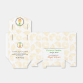 Zelfgemaakte bad & body verpakking | ananasdoos bedankdoosjes (Uitgevouwen)