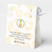 Zelfgemaakte bad & body verpakking | ananasdoos bedankdoosjes (Achterkant)