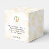 Zelfgemaakte bad & body verpakking | ananasdoos bedankdoosjes (Achterkant)