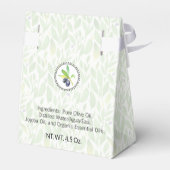 Zelfgemaakte bad & body verpakking | Doos met olij Bedankdoosjes (Achterkant)