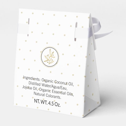 Zelfgemaakte bad & body verpakking | Goud & Zwart Bedankdoosjes (Achterkant)