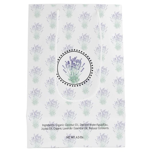 Zelfgemaakte bad & body verpakking | Lavendel Medium Cadeauzakje (Achterkant)