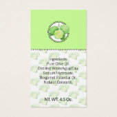 Zelfgemaakte bad & lichaamsbergamot citrus cadeauk visitekaartje (Achterkant)