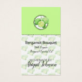 Zelfgemaakte bad & lichaamsbergamot citrus cadeauk visitekaartje (Voorkant)