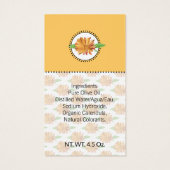 Zelfgemaakte bad & lichaamscalendula-wilde bloem c visitekaartje (Achterkant)