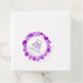 Zelfgemaakte badfizz panty paarse wit bedankjes labels (In situ)