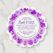 Zelfgemaakte badfizz panty paarse wit bedankjes labels (Achterkant)