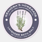 zelfgemaakte badzout label Sjabloon (Voorkant)