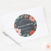 Zelfgemaakte bakcadeaus Floral Chalkboard Vakantie Ronde Sticker (Envelop)