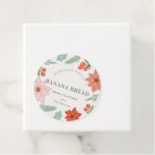 Zelfgemaakte bakcadeaus Floral Cream Vakantie Bedankjes Labels (In situ)