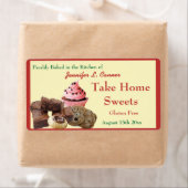 Zelfgemaakte Baked Goods Assortiment Poppy Red Edg Etiket (Insitu)