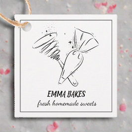 Zelfgemaakte Baked Goods gemaakt met liefde Busine Bedankjes Labels