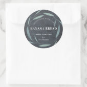 Zelfgemaakte bakgeschenken groen krijtbord vakanti ronde sticker (Tas)