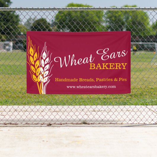 Zelfgemaakte baking business signage banner (Insitu)