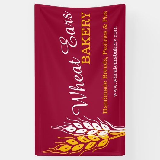 Zelfgemaakte baking business signage banner (Verticaal)