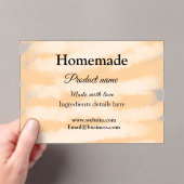 Zelfgemaakte bakkerij gemaakt met liefde add text  acryl uitnodigingen (Insitu (Draagbaar))