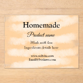 Zelfgemaakte bakkerij gemaakt met liefde add text  acryl uitnodigingen