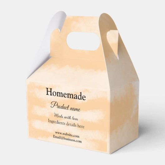 Zelfgemaakte bakkerij gemaakt met liefde add text bedankdoosjes (Voorkant Zijde)