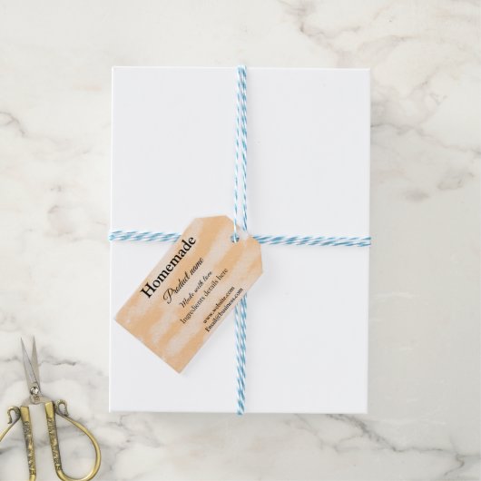 Zelfgemaakte bakkerij gemaakt met liefde add text cadeaulabel (Met Touw)