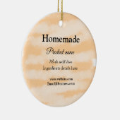 Zelfgemaakte bakkerij gemaakt met liefde add text  keramisch ornament (Rechts)