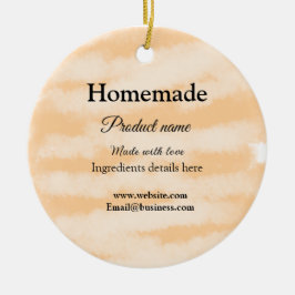 Zelfgemaakte bakkerij gemaakt met liefde add text  keramisch ornament