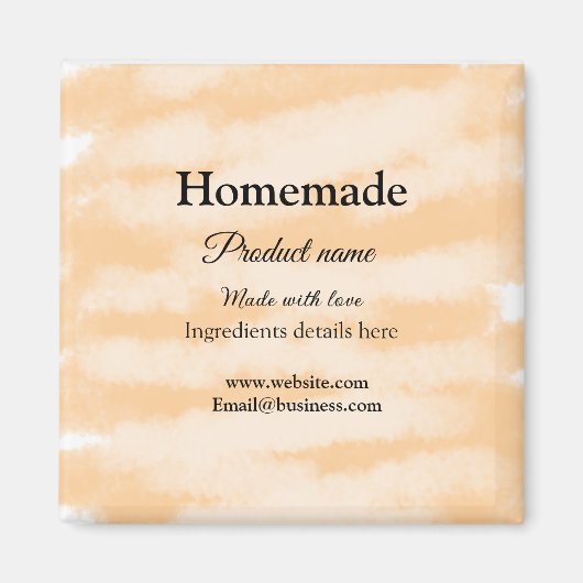 Zelfgemaakte bakkerij gemaakt met liefde add text  magneet (Voorkant)