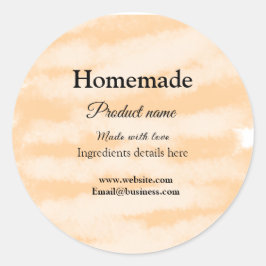 Zelfgemaakte bakkerij gemaakt met liefde add text  ronde sticker