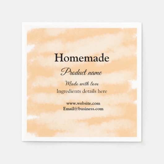 Zelfgemaakte bakkerij gemaakt met liefde add text servet (Voorkant)