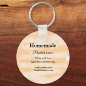 Zelfgemaakte bakkerij gemaakt met liefde add text  sleutelhanger (Voorkant)