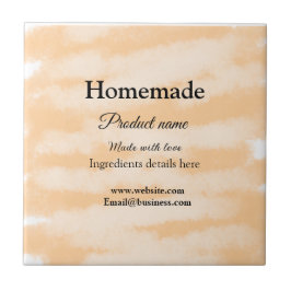 Zelfgemaakte bakkerij gemaakt met liefde add text  tegeltje