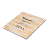 Zelfgemaakte bakkerij gemaakt met liefde add text tegeltje (Zijkant)