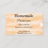 Zelfgemaakte bakkerij gemaakt met liefde add text  visitekaartje (Achterkant)