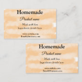 Zelfgemaakte bakkerij gemaakt met liefde add text  visitekaartje (Voorkant / Achterkant)