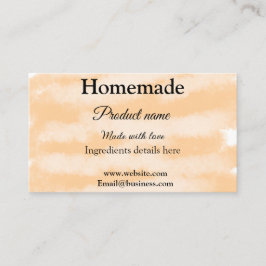 Zelfgemaakte bakkerij gemaakt met liefde add text  visitekaartje