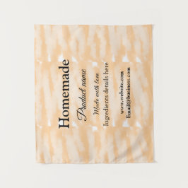 Zelfgemaakte bakkerij gemaakt met liefde add text  wandkleed